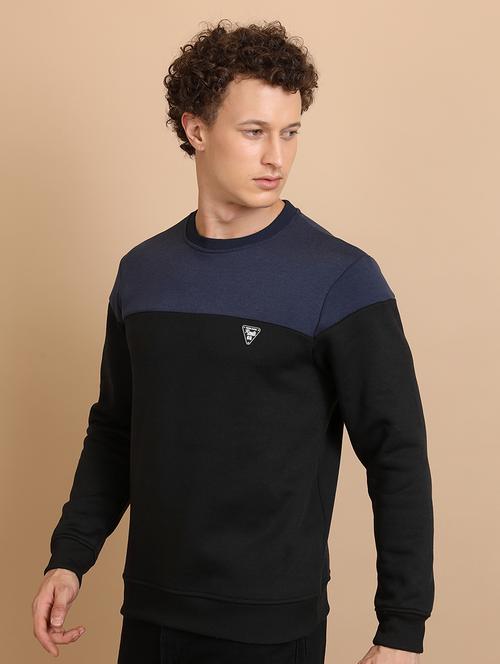men color block long sleeve sweatshirt - 21375040 - Very Small Image - 1
