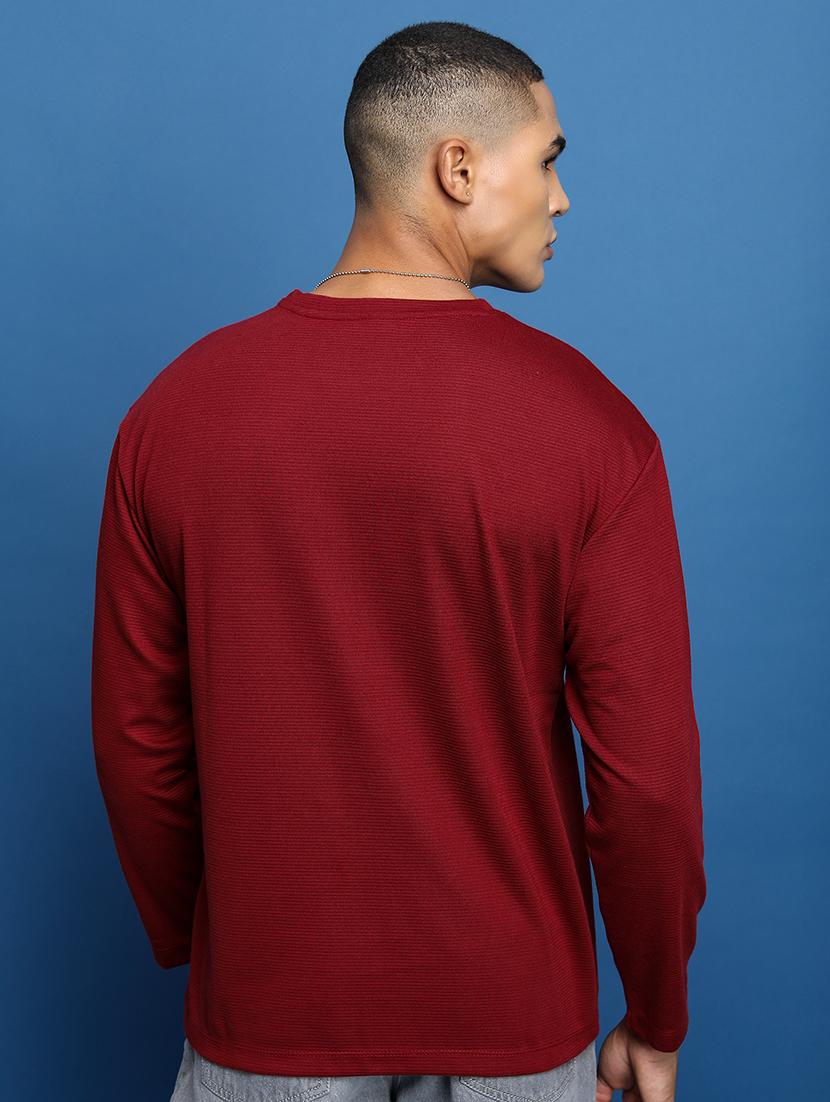 men solid round neck oversized t-shirt - 21375101 - Zoom Image - 2