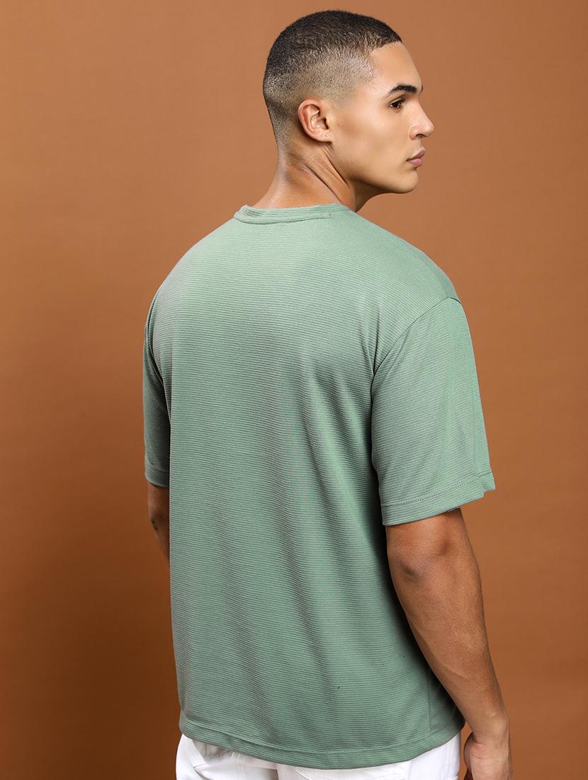 men solid round neck oversized t-shirt - 21375112 - Standard Image - 2