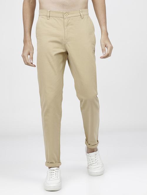 men mid rise solid chinos - 21375564 - Very Small Image - 1