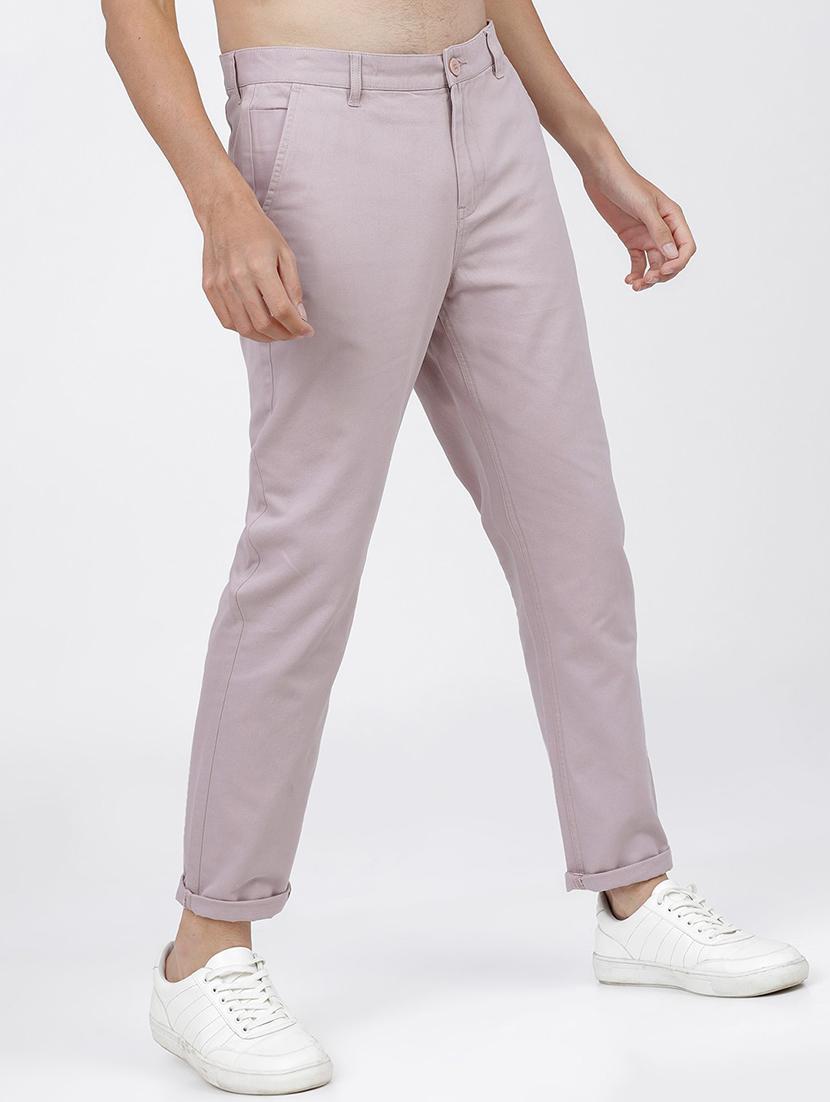 men mid rise solid chinos - 21375587 - Zoom Image - 2