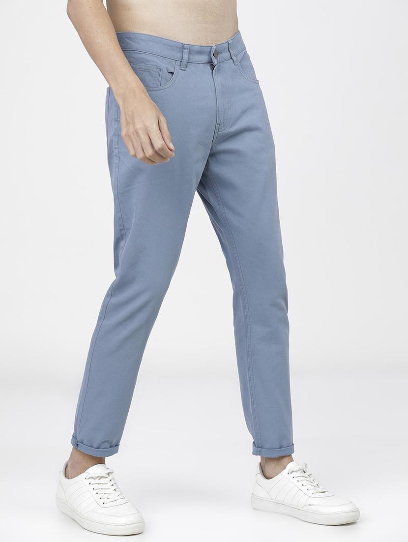 men mid rise solid chinos - 21375609 - Standard Image - 2