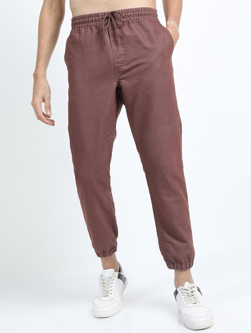 Men Mid Rise Solid Joggers - 21375672 - Very Small Image - 1