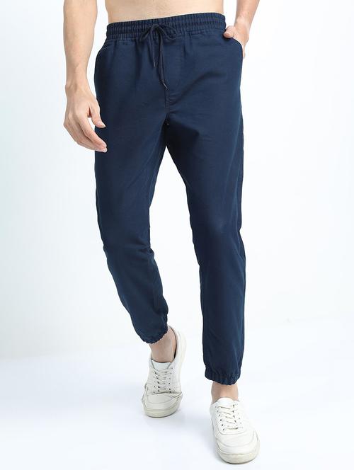 men mid rise solid joggers - 21375674 - Very Small Image - 1