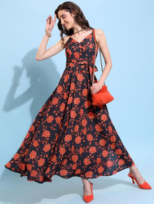 multi colored printed gown dress - 21375879 - Very Small Image - 1
