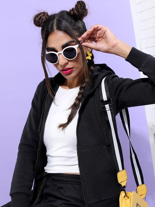 women black cotton blend sweatshirt - 21376033 - Very Small Image - 1