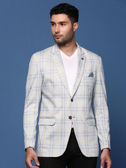 men checkered single breasted blazer - 21376983 - Very Small Image - 1