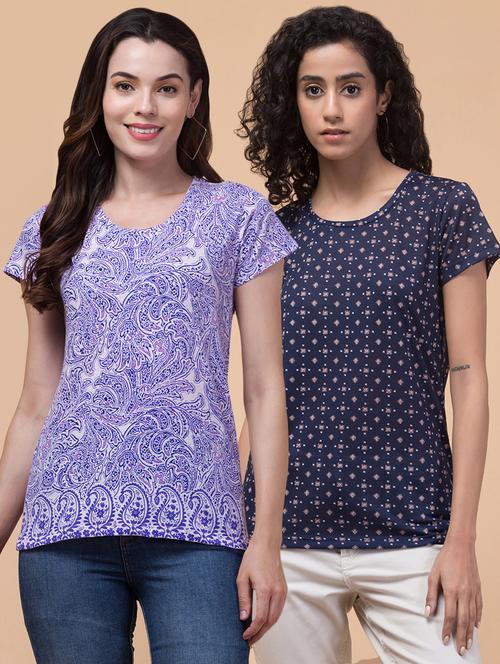 pack of 2 printed round neck t-shirt - 21377028 - Very Small Image - 1