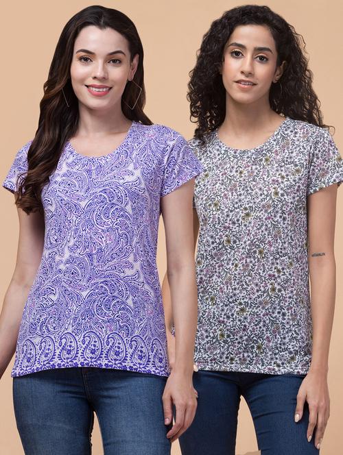pack of 2 printed round neck t-shirt - 21377029 - Very Small Image - 1
