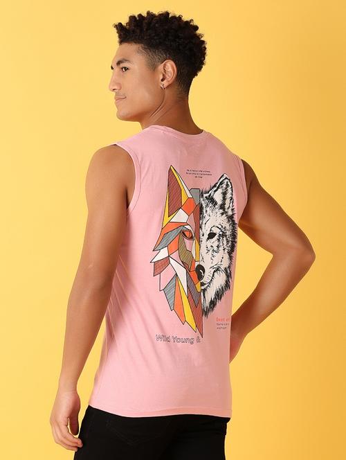 Men Round Neck Back Print T-shirt - 21378351 - Very Small Image - 1