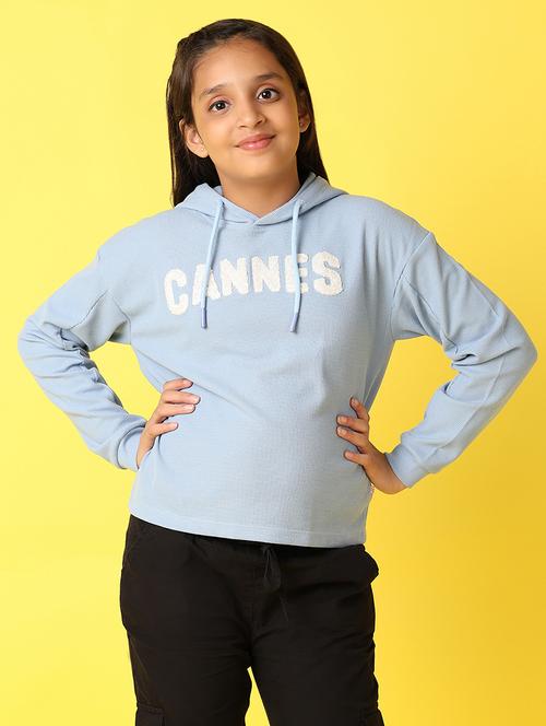 girls all over printed long sleeves hooded sweatshirt - 21378450 - Very Small Image - 1