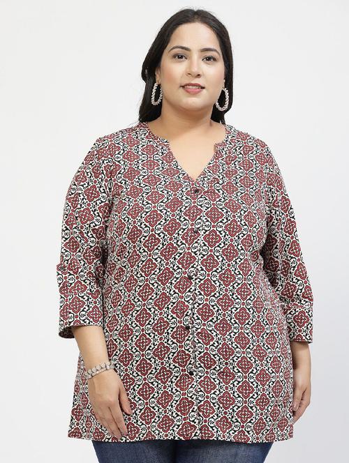 women white polyester plus size top - 21382318 - Very Small Image - 1
