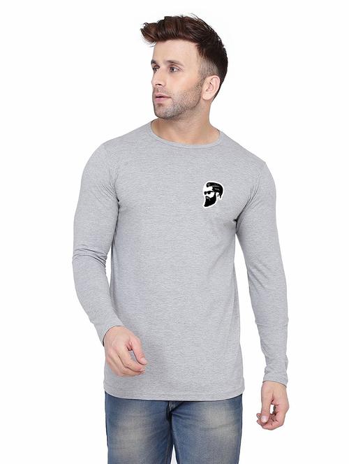 Men Placement Print Long Sleeve T-shirt - 21383895 - Very Small Image - 1