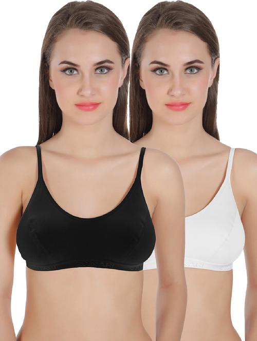 pack of 2 solid sports bra - 21386039 - Very Small Image - 1