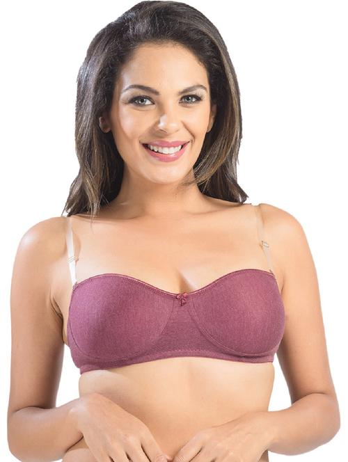 women maroon solids push up bra - 21386626 - Very Small Image - 1