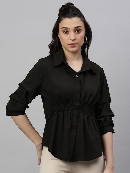 black solid flared top - 21387453 - Very Small Image - 1