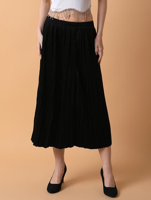 black solid flared skirt - 21387522 - Very Small Image - 1