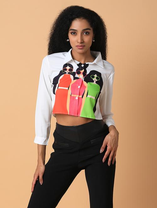white graphic boxy shirt - 21387564 - Very Small Image - 1
