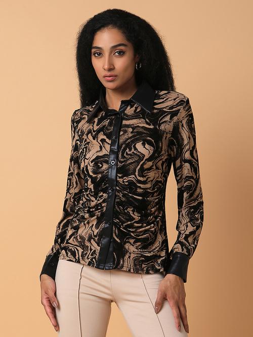 women printed long sleeve shirt - 21387597 - Very Small Image - 1