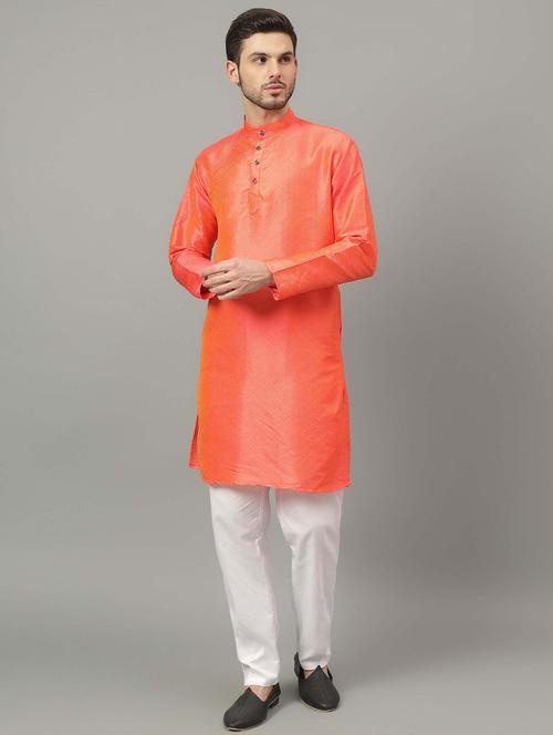 men self design jacquard long kurtas  - 21388367 - Very Small Image - 1