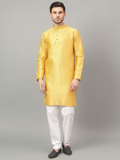 men self design jacquard long kurtas  - 21388368 - Very Small Image - 1