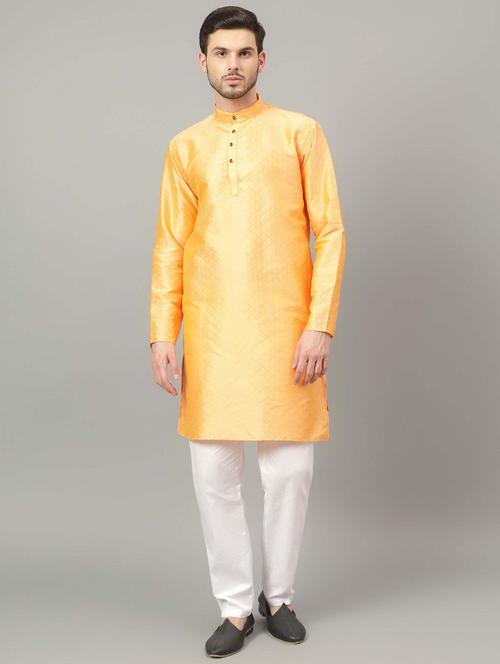 men self design jacquard long kurtas  - 21388369 - Very Small Image - 1