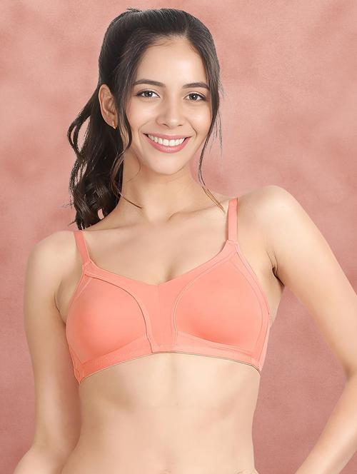 women peach cotton minimizer bra - 21388473 - Very Small Image - 1