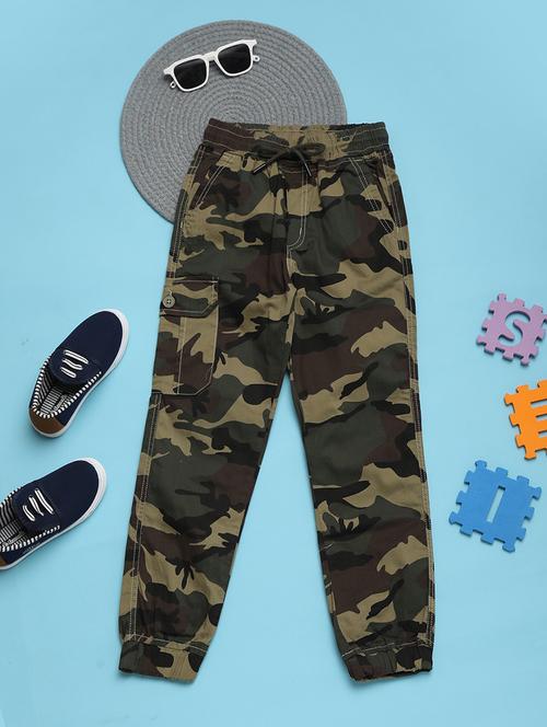 kids camouflage printed cargos - 21389659 - Very Small Image - 1