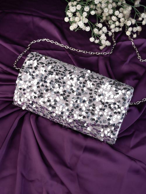 women silver polyester sling bag - 21390816 - Very Small Image - 1