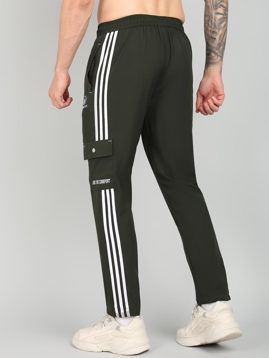 Buy online Men Mid Rise Side Taped Full Length Track Pant from Sports