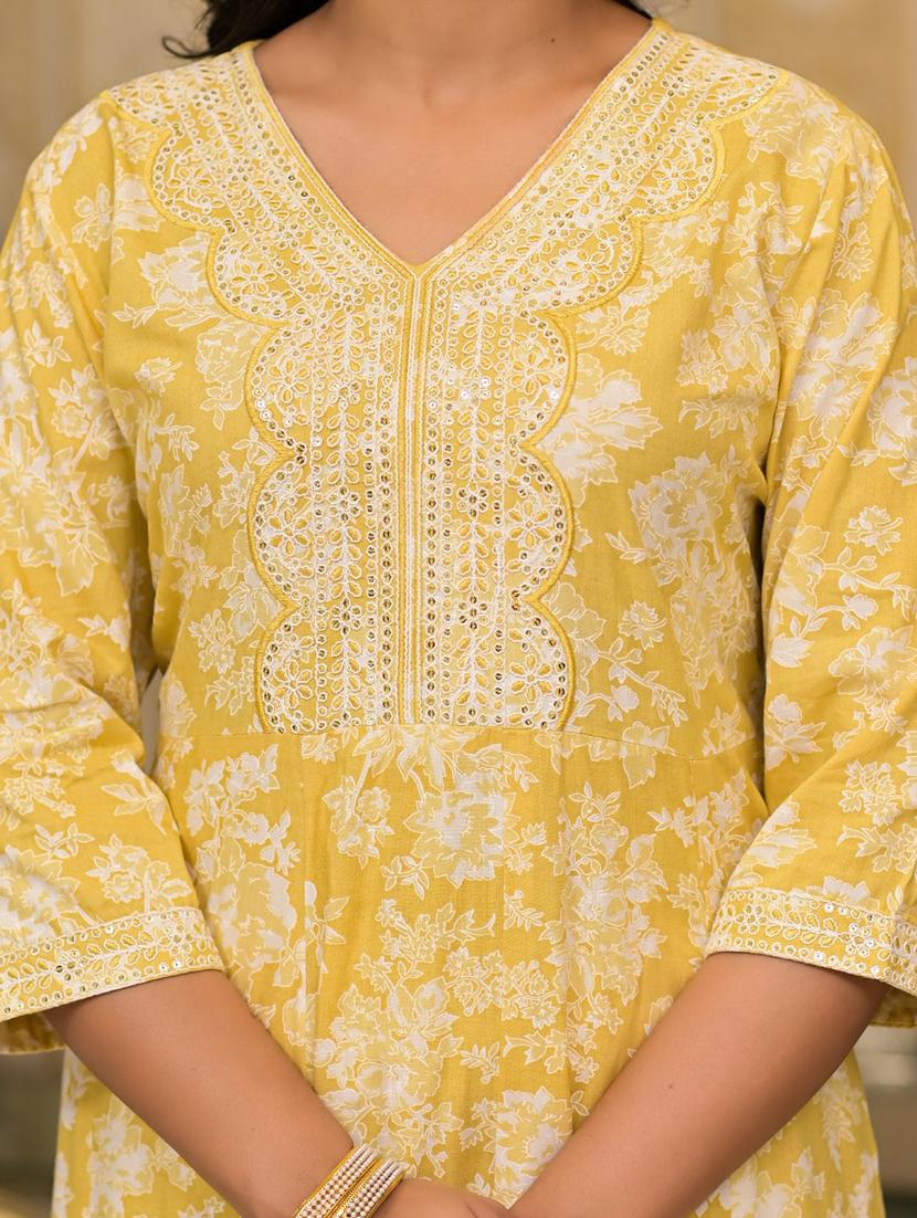 women floral printed cotton suit set - 21391919 - Zoom Image - 6
