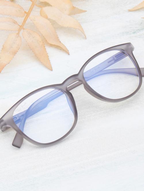 ted smith hustle bluecut & antiglare computer eyeglasses| round|blue light blocking| grey casual spectacles| 50-19-140 - 21392022 - Very Small Image - 1