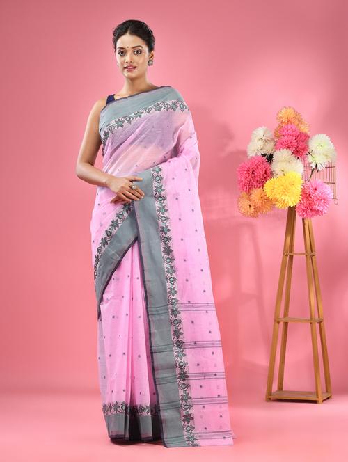 women self design tant saree - 21392805 - Very Small Image - 1
