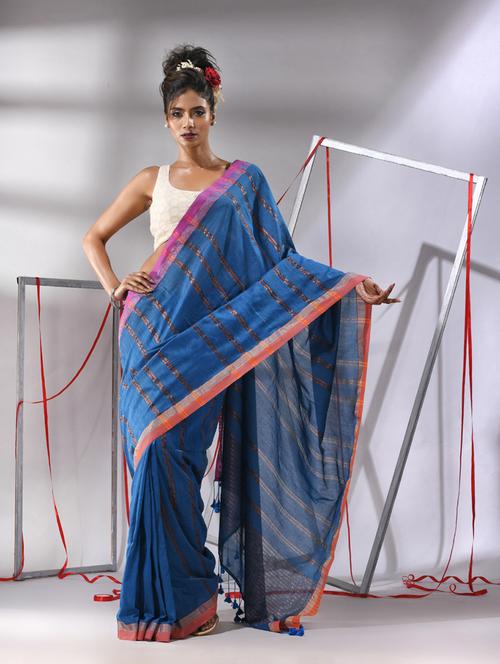 women self design handloom saree with blouse - 21393031 - Very Small Image - 1
