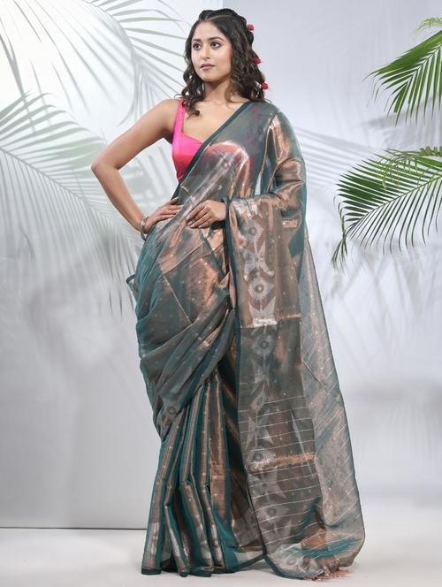 women handloom saree with blouse - 21393072 - Very Small Image - 1