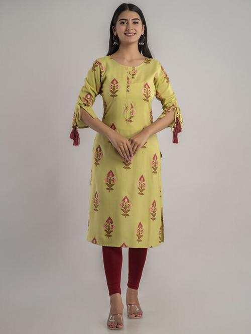 women printed straight kurta - 21393390 - Very Small Image - 1
