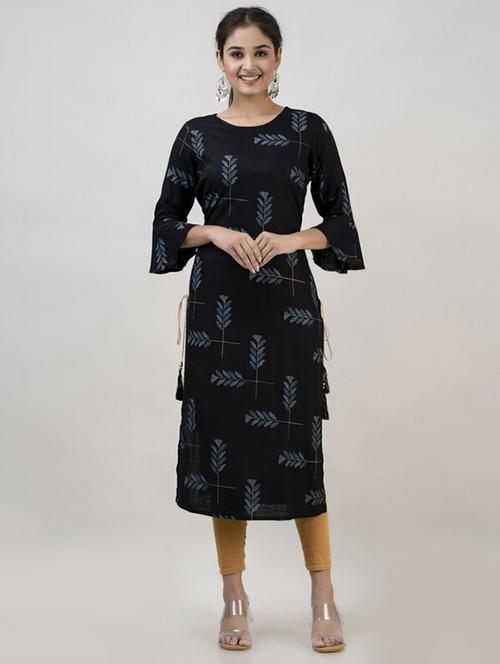 women printed straight kurta - 21393400 - Very Small Image - 1