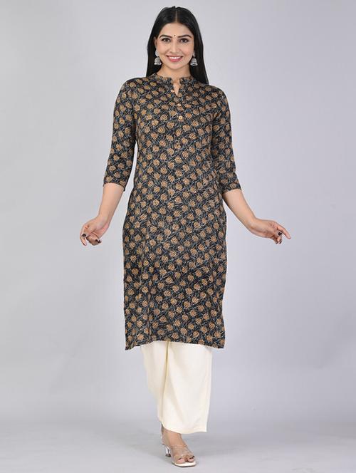 black kurta palazzo set  - 21393449 - Very Small Image - 1