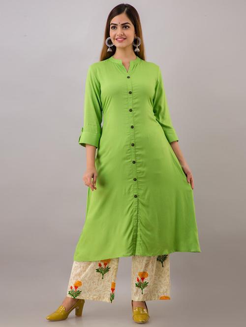 women solid kurta palazzo set - 21393527 - Very Small Image - 1