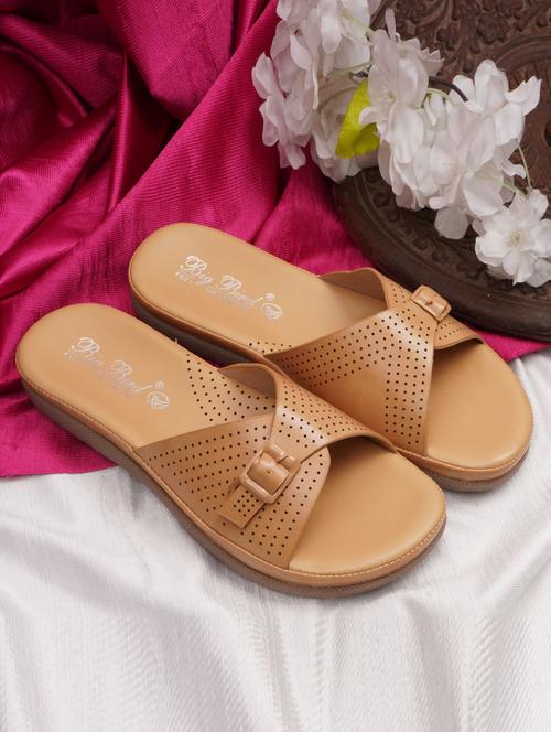 women beige slip on sandal - 21395032 - Very Small Image - 1