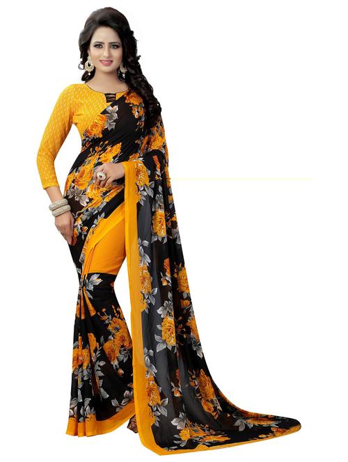women printed casual wear saree with blouse - 21395554 - Very Small Image - 1