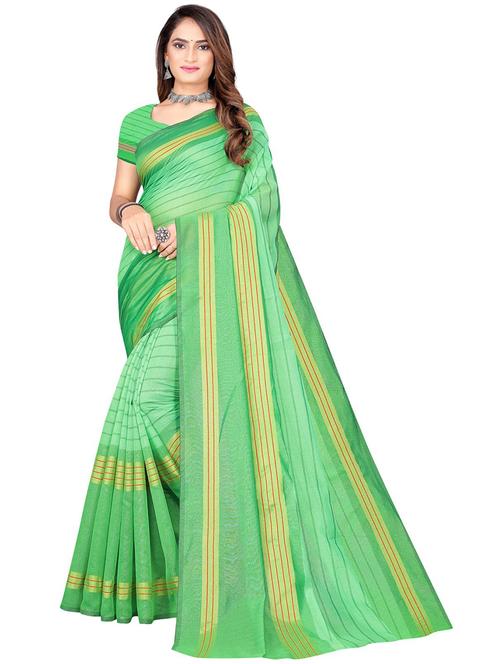 women striped handloom saree with blouse - 21395719 - Very Small Image - 1