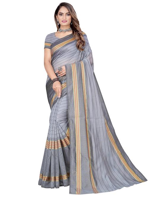 women printed casual saree with blouse - 21396475 - Very Small Image - 1