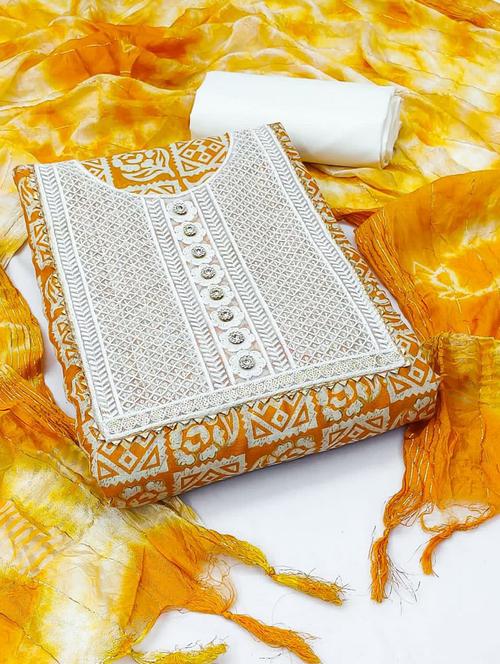 women printed unstitched suit set - 21397904 - Very Small Image - 1