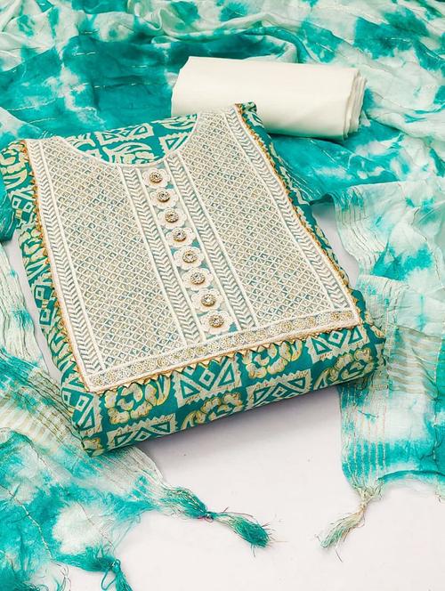 women printed unstitched suit set - 21397905 - Very Small Image - 1