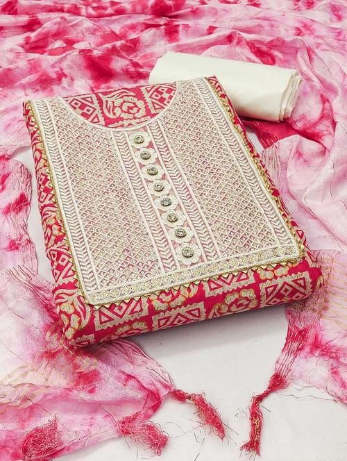 women printed unstitched suit set - 21397906 - Very Small Image - 1