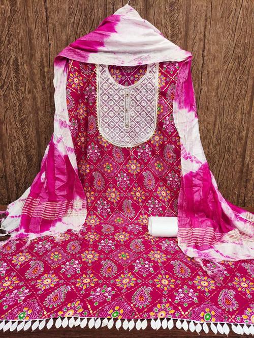 women printed unstitched suit set - 21397909 - Very Small Image - 1