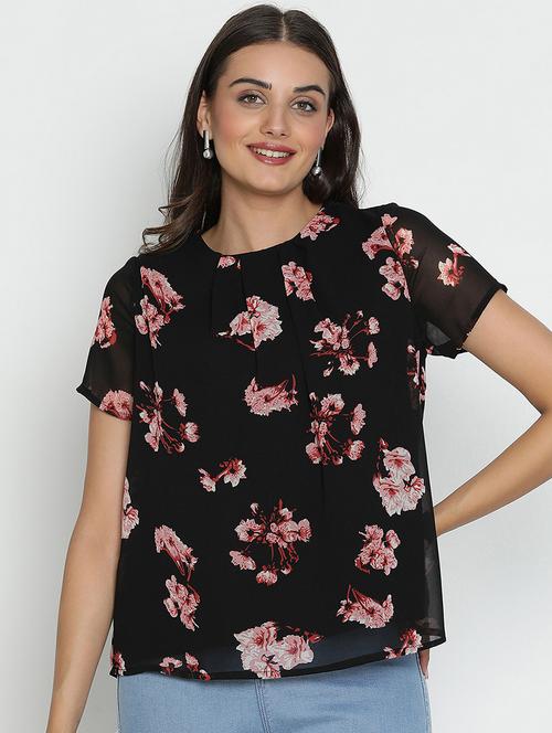 women black polyester regular top - 21399466 - Very Small Image - 1