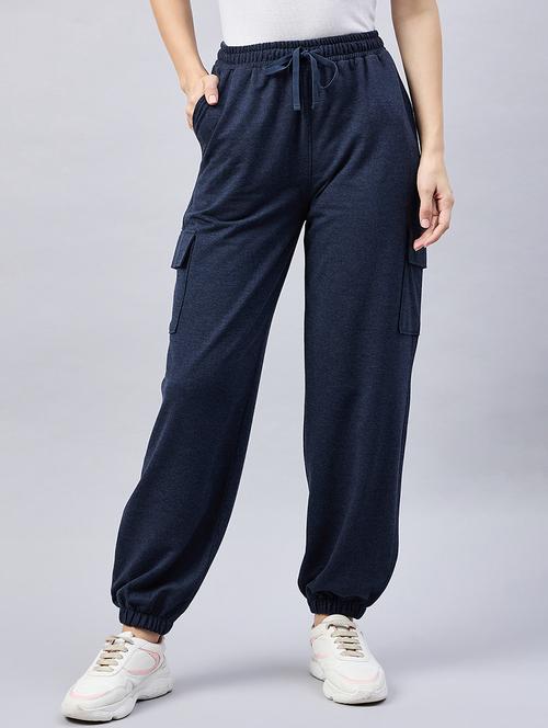 blue solid track pant - 21400326 - Very Small Image - 1