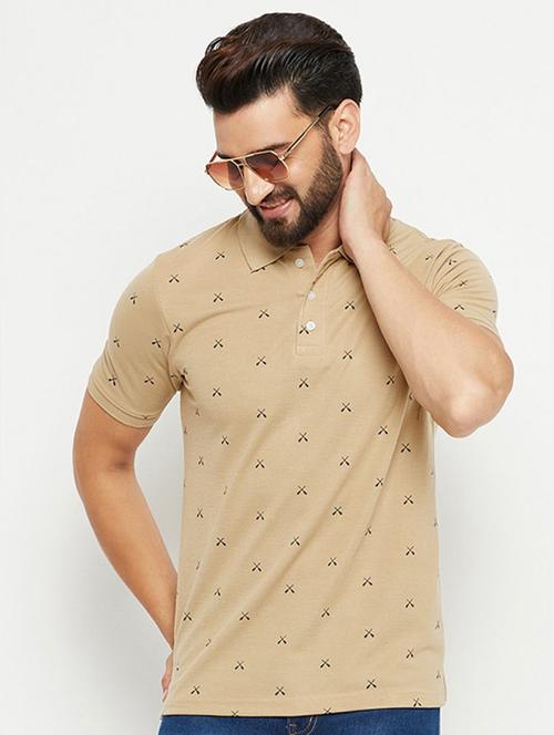 men polo neck printed regular t-shirt - 21400336 - Very Small Image - 1